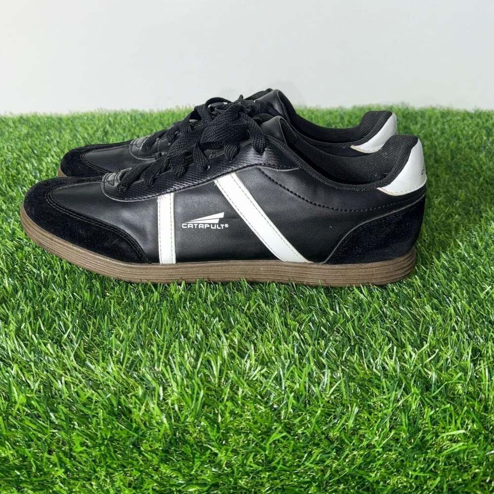 Catapult Kicker Low Top Black Sneakers with Gum Sole